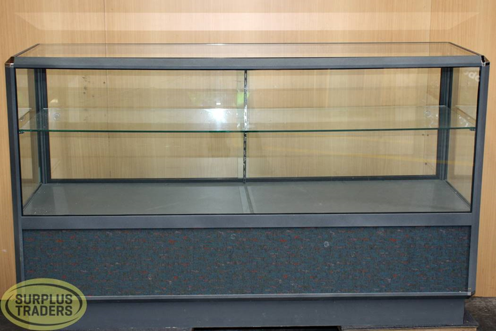 Glass Display Case Dark Grey
