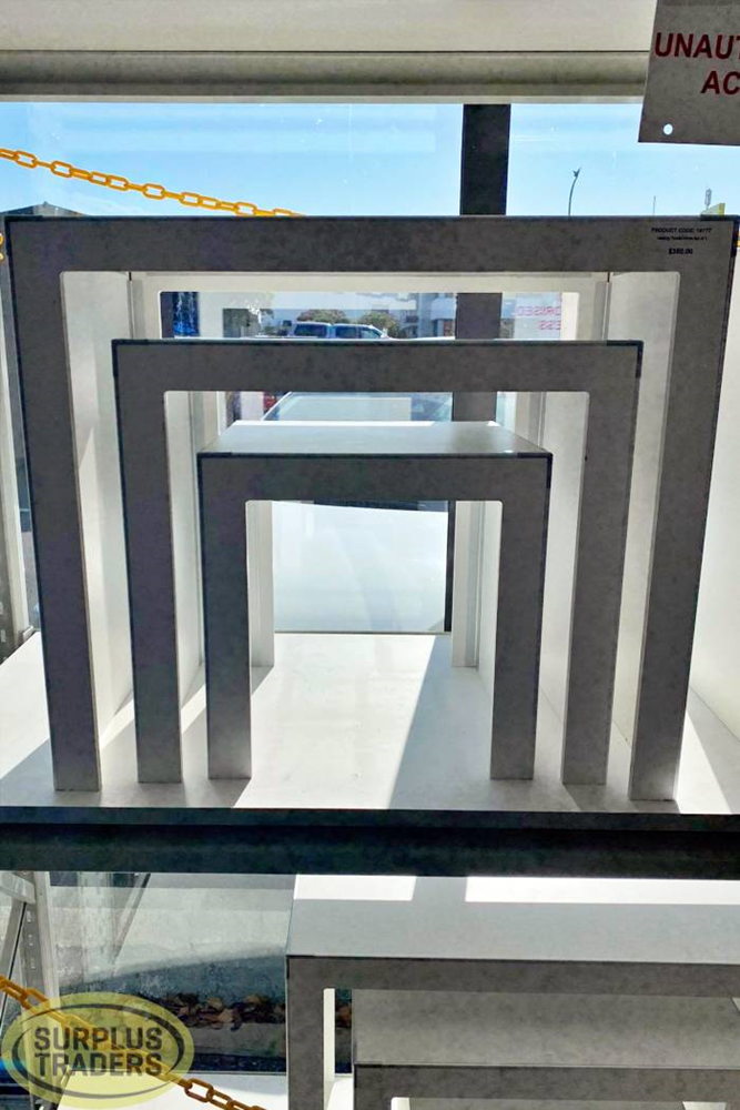 Nesting Tables Set of 3 White