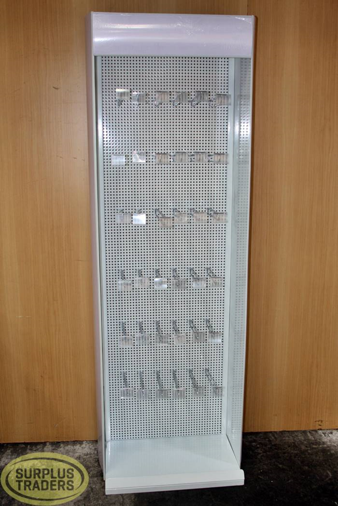 Metal Pegboard Stand White