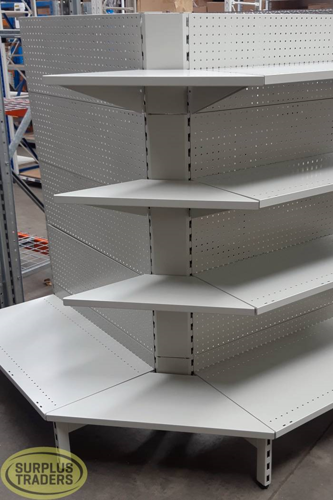 New Dairy Shelving Corner Unit