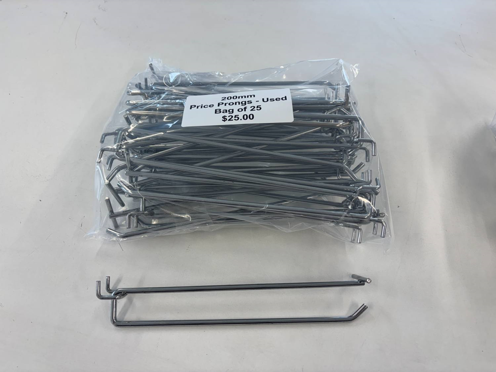 200mm Slat/Peg Price Prong Ba
