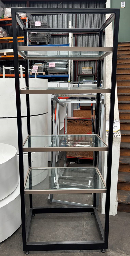 Black Glass Display Shelving