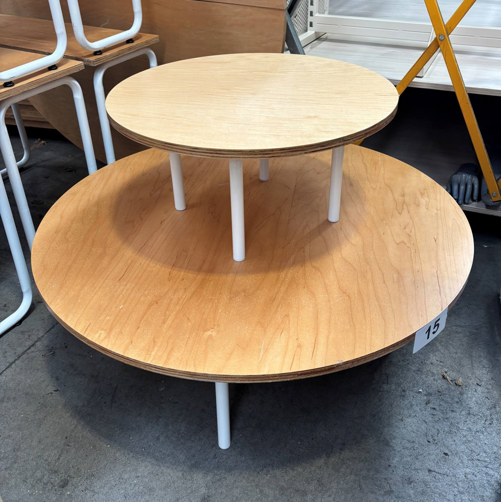 2 Tier Round Display Table -